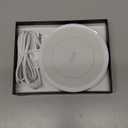 Smart Coffee Set Auto On/Off Gravity-Induction Mug Office Desk Use, Candle Wax Cup Warmer Heating Plate (Up to 131F/55C), 14oz (White Set)