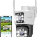 VSTARCAM 2MP+2MP Outdoor Security Camera, 2K Dual Camera, 360 Monitoring, Custom Alarm Sound, Full Color Night Vision, 2-Way Audio, 2.4GHz WiFi, PIR Motion Sensor,Real Time Notifications