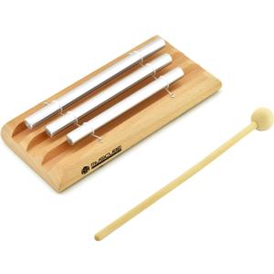 Meditation Chime with 3 Tone (C-E-G) Wooden Hand-held Chimes for Classroom Management, Yoga, Meeting and Sound Therapy, Chime Mallet Included