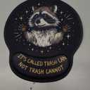 Mouse Pad with Wrist Rest, Funny Trash Raccoon Ergonomic Mousepad Wrist Support for Desk, Cute Animial Gaming Mousepads for Wireless Mouse Computer Work Home Desk Accessories Office Supplies Black