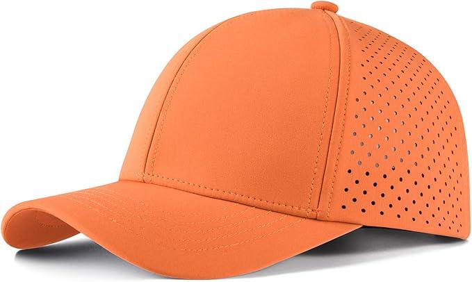 VOBOOM Men Quick Dry Baseball Cap Laser Cut Mesh Ball Curved Brim Snapback Hat