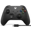 Xbox Wireless Gaming Controller + USB-C Cable | Carbon Black | Console, PC, & Android | Textured Grip | Wireless, Bluetooth, USB-C Connectivity