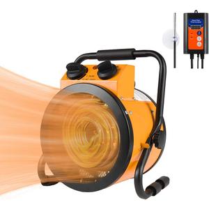 Joanolga Greenhouse Heater with Thermostat, 1500W Electric Outdoor Heaters for Patio, Overheat Protection, Fast Heating, IPX4 Waterproof, Green House Heaters for Plants, Grow Tent, Outdoor, Black