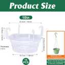 Adnee 15 Pcs 10 Inch Hanging Plant Water Catcher-Clear Plastics Plant Water Catcher Tray-Hanging Plant Saucers Drip Pans for Indoor Outdoor Hanging Basket Flower Pot