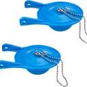 Gerber Toilet Flapper Replacement, 2 Pack 3 inch for Gerber 99-788 with 2 Toilet Handle Chains Lecyco Rubber Water Saving, Easy to Install 2