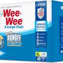 Four Paws Wee-Wee Superior Performance Unscented Extra-Large Pee Pads for Dogs & Puppies, Quilted Leak-Proof Dog Housebreaking Potty Training Floor Protection, 28" x 34", 40 Count
