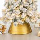 Amazon.com: Glitzhome Gold Hammered Metal Tree Collar Tree Base Cover Decorative Christmas Tree Ring for Christmas Decoration, 22" D : Home & Kitchen