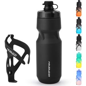 HASAGEI Bicycle Water Bottle Holder with 24 Oz Bottle, Durable Leak-Proof Non-Slip Design, Lightweight & Universal Fit for Mountain/Road Cycling Accessories