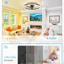 JOFIOS Ceiling Fans with Lights,19.7" Flush Mount Ceiling Fan with Light and Remote,Reversible,3 CCT,6 speeds,Dimmable,Noiseless,Low Profile Black Ceiling Fan for Bedroom, Kitchen,Living Room
