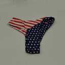 geluboao Women's Bikini Bottom Sexy V Cut High Cut Swimsuit High Waisted Bathing Suit Bottoms (Large, American Flag)