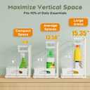 Under Sink Organizer, 2 Pack Cabinet Organizer for Kitchen, Height Adjustable Pull Out Heavy Duty 2 Tier Metal Under Sink Storage for Bathroom Pantry (White, 2 Pack)