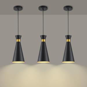 2026 New Pendant Lights Kitchen Island 3 Pack Black Gold, 5.9" Mini Modern Island Lights for Kitchen Pendant Light fixtures Adjustable Hanging Small Farmhouse Kitchen Island Lighting for Sink Bar