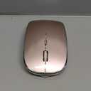 Wireless Mouse Chargeable Portable Silent USB and Type-C Dual Mode Wireless Mouse 3 Adjustable DPI for Laptop, Mac, Android, PC (Q23S Black) (Rose Gold)