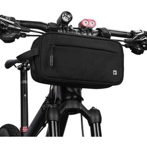 Rhinowalk Bike Handlebar Bag, Multifunctional Waterproof Mountain Bike Crossbar Front Bag Road Bike Basket Bicycle Frame Bag Waist Shoulder Bag Bicycle Bag Professional Cycling Accessories (black)