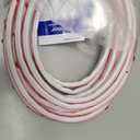 White Rubber Weather Stripping Door Seal Strip, D Shape Door Rubber Weather Seal Strip, SelfAdhesive Weatherstripping Soundproofing Doors Sealing Strip for Windows (23 feet, White)