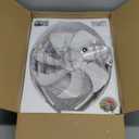 LEDIARY Caged Ceiling Fan with Light and Remote, 20in Small Low Profile Ceiling Fans with Lights, 6 Speed Farmhouse Flush Mount Ceiling Fan for Bedroom, Kitchen, Living Room-White and Gold