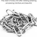 Hanging Swing Chair Chain Kit, 2 Set Stainless Steel Hardware Heavy Duty Porch Swing Hammock Chain Kit Hanging Hooks for Hammock, Rope, Tire, Tree Swings
