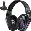 WESEARY Wireless Gaming Headset for Xbox Series X|S, 2.4GHz Ultra-Low Latency Headset with Noise Cancelling Mic for PC, PS5, PS4, Switch, Mac, 3D Surround Sound, Bluetooth 5.4, 50H Battery (Raven Black)