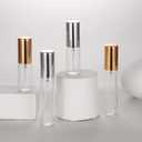 20 Pack Set 10ML Protable Refill Bulk Atomizer Spray Travel Perfume Bottle Hydrating Empty Bottle (Gold Caps)