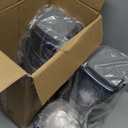 2 Pack Automatic Cat Feeder and Stainless Steel Water Dispenser, Gravity Dog Waterer Set Food Feeder and Waterer Set for Small Medium Kitten Puppy Pets(1 Gallon x 2, Charcoal Gray)