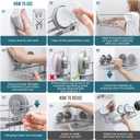 TAILI Corner-adaptive Suction Cup Shower Caddy 2 Pack, Stainless Steel Rustproof Corner Shower Shelves, Drill-Free Wall Mounted Baskets, Large Capacity, Removable Suction Cup Bathroom Organizer, Gray