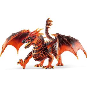 Schleich Eldrador Creatures - 8" Lava Dragon Toy - Movable Wing Action Figure for Boys and Girls - Mythical Creature Figures - Fantasy Beast Figurine - Red Monster Dragon Toys - Kids Ages 7+ | 70138
