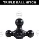 Trailer Hitch Tri-Ball Hitch Mount with Rotatoble Tow Shackle, fits for 2-inch Hitch Receiver, Hitch Lock Pin Included