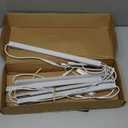 4 Pcs 14inch Plug in Under Cabinet Lighting for Kitchen, 6500k Bright White LED Under Counter Wired Lights for Shelf/Bookshelf/Workbench/Over Sink Linkable 110V LED Light Bar