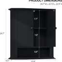 Bathroom Wall Cabinet, Over The Toilet Storage With Adjustable Shelf, 22.8 inches x 25.5 inches x 7.2 inches