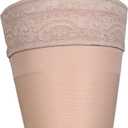Truform Sheer Compression Stockings, 15-20 mmHg, Women's Thigh High Length, 20 Denier, Nude, Large