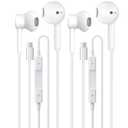 GIJIVCOZ 2 Pack Headphones USB C Wired for iPhone 17/17 Pro Max/17 Pro/16/15,Earphones in Ear HiFi Stereo Type C Earbuds Built-in Microphone & Volume Control for Galaxy S25 S24 S23