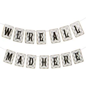 Talking Tables Alice in Wonderland Party Decorations Reversible Garland for Mad Hatter Tea Party Decorations, Mothers Day Decorations Baby Showers Kids Birthdays Wedding, Onderland, 10ft