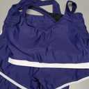 Aleumdr Womens Athletic 3 Piece Tankini Swimsuits with Shorts Swim Tank Tops with Sports Bra and Boyshorts Bathing Suits (Blue, M)