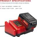 Super Fast 20V Charger for BLACK+DECKER Tools 20V MAX Lithium Battery Charger, (BDCAC202B), LBXR20, LBXR2020, LBXR2020-OPE, LBX4020, LB2X4020, LB2X4020-OPE, LB20, LBX20, LBXR2520
