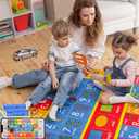 KC CUBS ABC Alphabet, Numbers and Shapes Educational Learning & Fun Game Play Area Rug for Children Bedroom, Toddler Classroom and Baby Playroom Mat (3'4" x 4'8" (Rectangular))