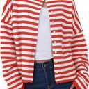 GREAIDEA Womens Striped Cardigan Sweaters Casual Trendy Open Front Long Sleeve Button Down Lightweight Knit Fall Sweater M