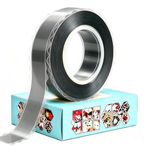 zvp Double Sided Nano Tape, Removable Heavy Duty Mounting Foam Tape, Adhesive Tape for Wall, Carpet, Poster and Picture Hanging Strips (Gray, 1.15 * 394 in)