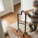Stair Cane, Stair Lift Assist for Going Up and Down Stairs,Multi-Height Grip Positions & Full Height Adjustment, Assistive Indoor Stair Handrail for Handicap & Mobility Impaired, 21.54 x 15.16 x 4.13 inches