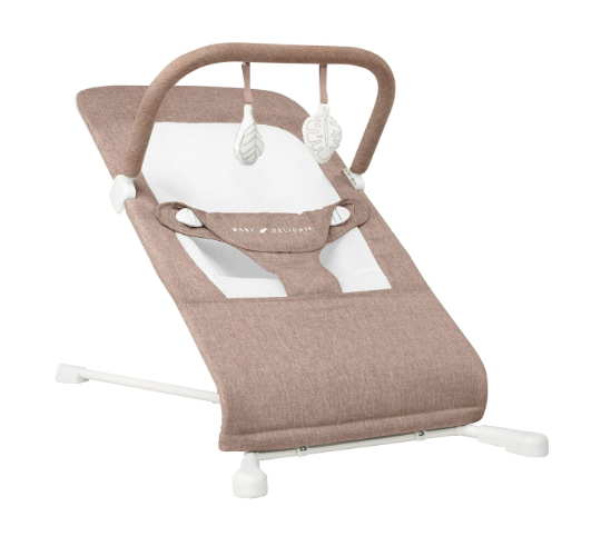 Baby Delight Highland Baby Bouncer | Infant | 0 – 6 Months | 3-Position Recline | Mocha Tweed