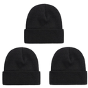 ZOORON 3 Packs Beanie for Men Women Warm Winter Hats Acrylic Knit Cuffed Beanie Cap Unisex