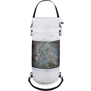 Gersoniel Portable Boat Trash Bags Boat Accessories Container Outdoor Medium Hoop Mesh Trash Bags Reusable Garbage Container Cabin Storage for Men Women Adults Kayak Camper Fishing