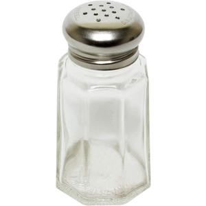 Thunder Group Paneled Cap Salt and Pepper Shakers (6 Pack), 1-1/4 oz, Clear