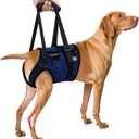 SlowTon Dog Lift Harness - Adjustable Dog Sling for Medium Large Dogs, Hind Leg Support to Help Rehabilitate, Soft Padded Dog Support Harness for Elderly, Injured, Arthritic, Disabled Dogs(BL,S) (Small(Waist:18.5''-21.5''))