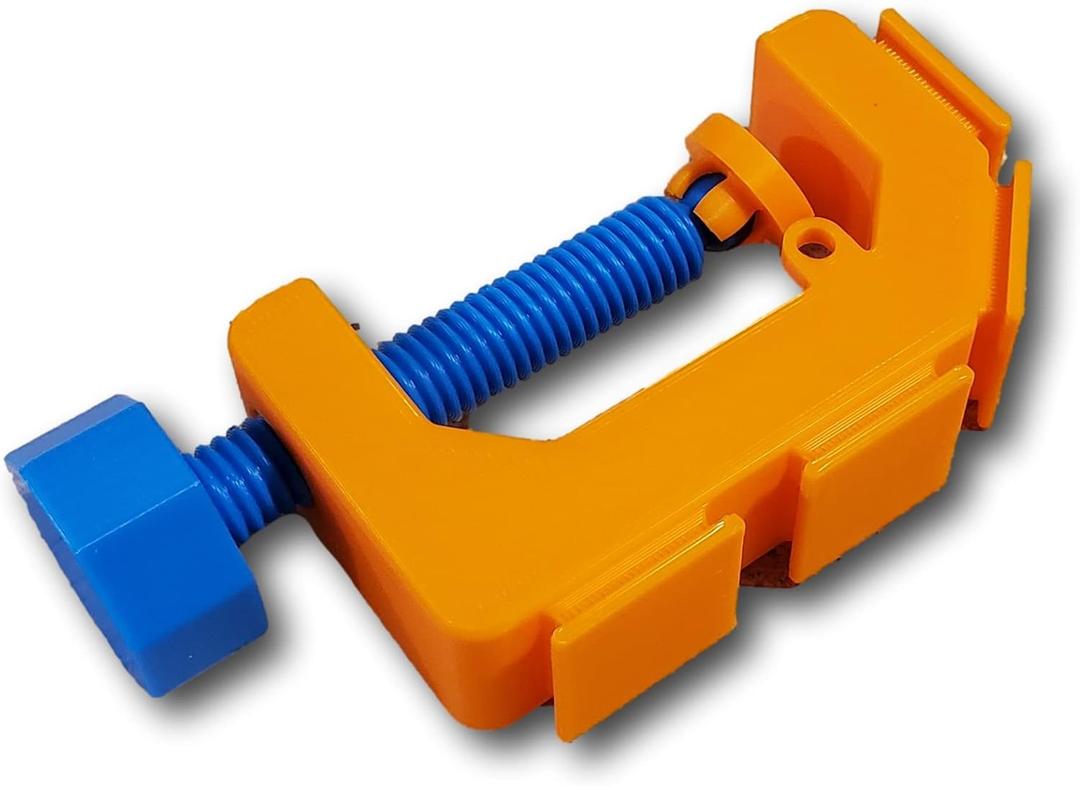 1/64 Scale Track C Clamp, Orange, Compatible with Hot Wheels & Matchbox
