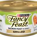 Purina Fancy Feast Grilled Salmon Feast Wet Cat Food (24) 3oz Cans, EXP: APR 2028