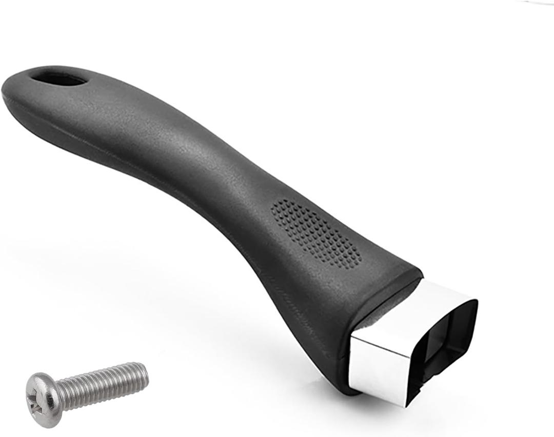 LIFTATAPA Bakelite Pot Handle, Scald-Proof Long Handle Replacement Grip, Removable Cookware Pot Lid Handles with Screw for Cookware Sauce pan and Skillet(Black)