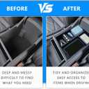 TOPINSTALL 26 New Console Organizer Compatible with 2024-2026 VW Atlas/Atlas Cross Sport Accessories, Armrest Box Storage Console Tray with Coin Holder Insert Interior Accessories
