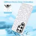 ZIYE Clear Magnetic Case for Samsung Galaxy S25 Ultra Case, White Leopard Design [Compatible with MagSafe] Soft TPU Bumper Shockproof Protective for Women Girls Phone Cover