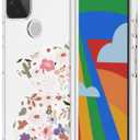 Case for Google 6A Pixel 6A Floral Transparent Soft TPU Phone Case Air Cushion Shockproof Bumper Protective Phone Cover for Google Pixel 6A,Color Butterfly