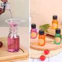 42 Pcs 2oz Plastic Bottles for Liquids, Mini Jars with Lids juice shot bottles with caps with Scale and Labels for Juice Ginger Sauce Bulk Portable Travel